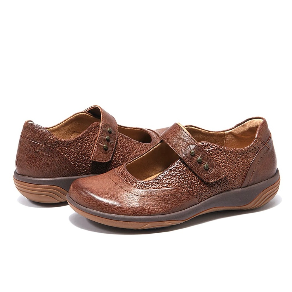 Halsa Footwear Aloe Brown Leather Mary Janes Size 9